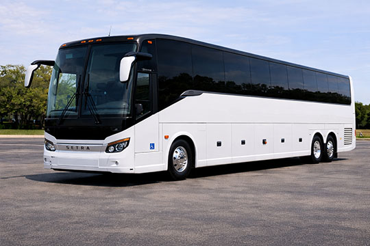 56-passenger charter bus rental Melbourne TX